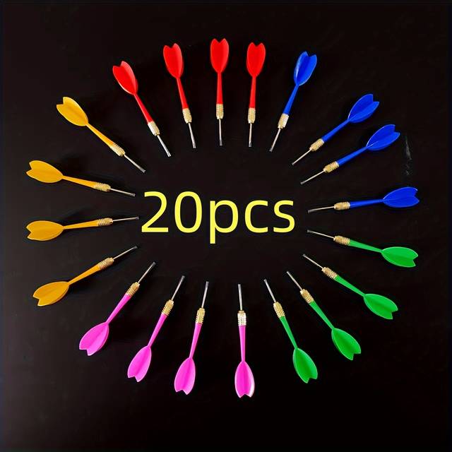 TEMU 20pcs Bar Dart, Darts Metal Tip Set, Metal Darts For , Steel Tip Dart Dart 15pcs 6g Assorted Color