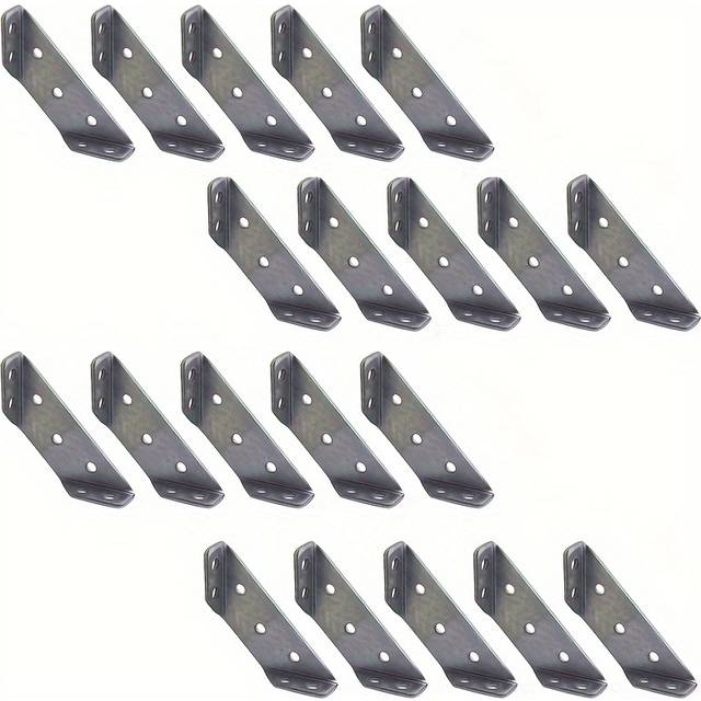 TEMU 20pcs Heavy Duty Corner Brackets - 90 Degree Right Angle Brackets For Cabinets And Furniture -