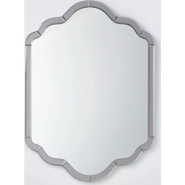 John Lewis Deco Scallop Bevelled Glass Wall Mirror, 70 x 50cm, Clear