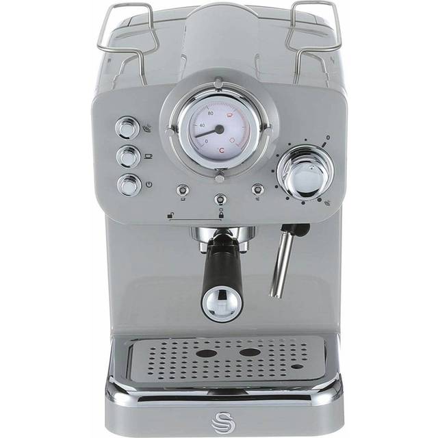 Swan Retro Espresso Coffee Machine - Grey - SK22110GRN