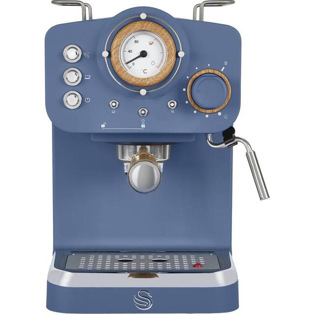 Swan Nordic Espresso Coffee Machine Milk Frother Blue SK22110BLUN