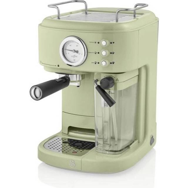 Green Espresso Coffee Machine Retro One Touch Swan SK22150GN