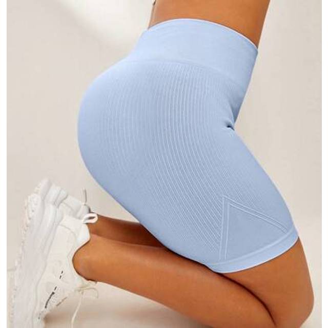 SHEIN Plus Size Women Winter Seamless Sports Shorts