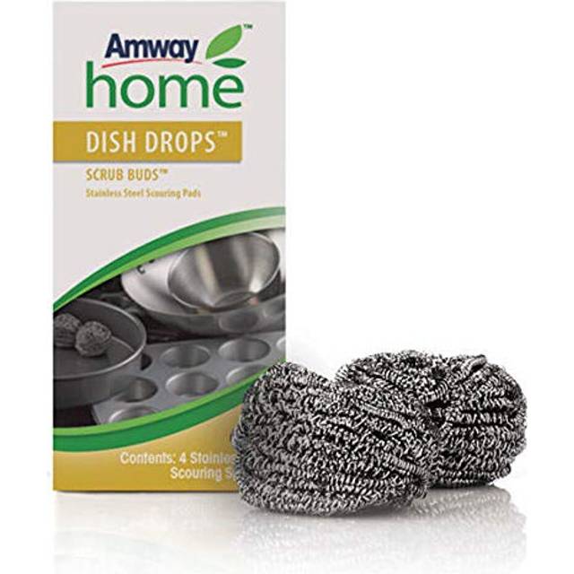 Amway Scouring Pads / Scrub Buds - Stainless Steel - 4 pack