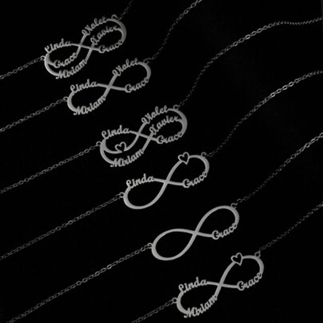 SHEIN Fashionable Versatile Personalized Infinity Symbol & Letter Customized Necklace, High-End Chic Gold Necklace, Birthday Gift, Anniversary Gift, Holiday