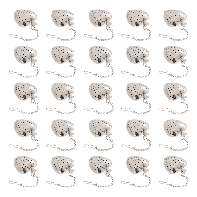 25Pcs Tea Strainer Stainless Steel Tea Ball Infuser Loose
