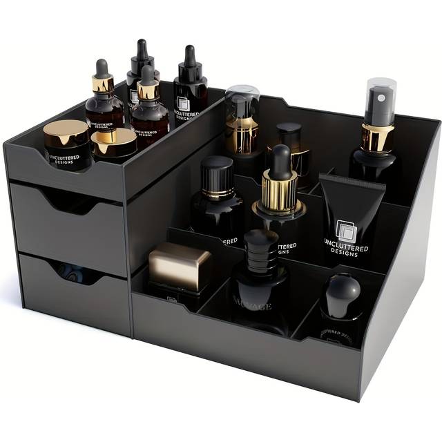 TEMU Large Men' Storage Cabinet With Drawer, Polished Surface, Plastic Material, Freestanding, Non-electric, With Other Special Functions, For Bathroom And Bedroom