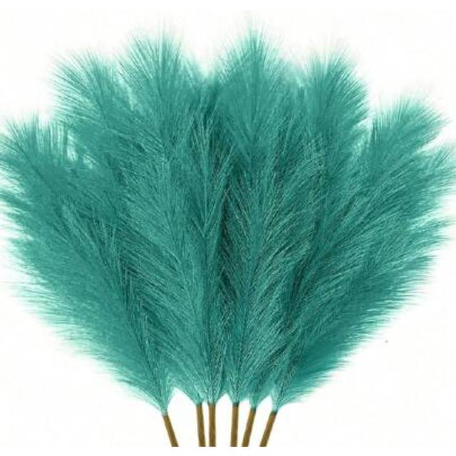 SHEIN 10/20pcs-Artificial Reed Grass Boho Decor Faux Pampas Grass Large Tall Fluffy Artificial Fake Flower Bulrush Reed Grass For Vase Filler Farmhouse Home