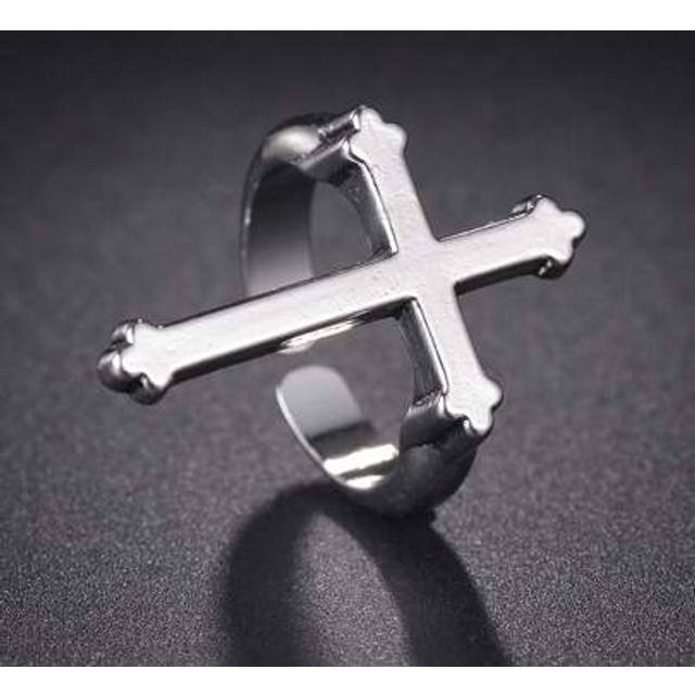 SHEIN 1pc Men&#39;s Vintage Cross Ring, Suitable For Daily Wear
