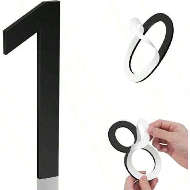 SHEIN 1 Pc House Address Self-Adhesive Number For Outside Or Inside, Decorative Mailbox Number For Outside, Maximum Rust Protection,Numbers Address Home Num
