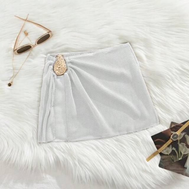 Miturn Elegant Jacquard Cover-Up Dress With Metallic Accents - Casual Chic Swimwear Beachwear For Summer Vacation Vibes