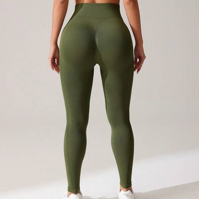 SHEIN Simple Solid Color Seamless High Elasticity Sports Leggings