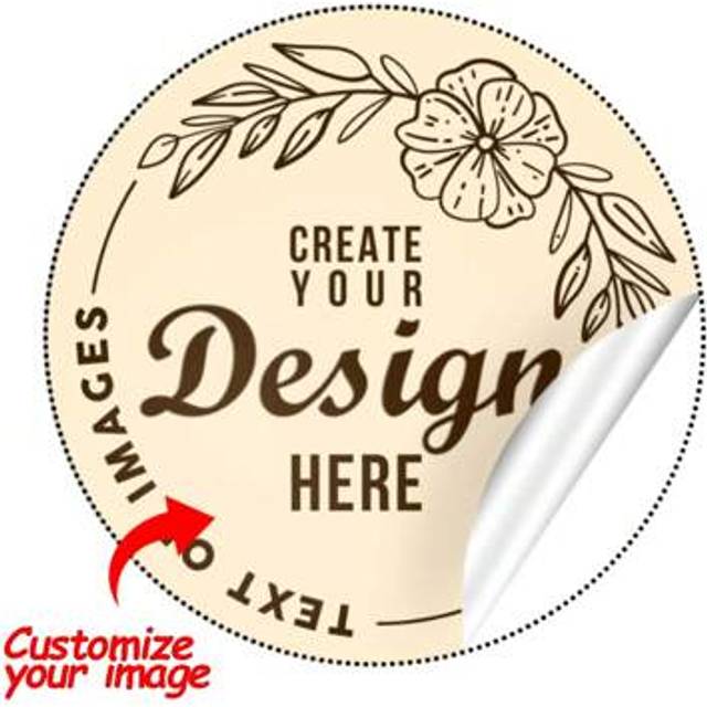SHEIN 100pcs Personalized Labels - Custom Stickers With Any Design Image Logo Text, Waterproof Stickers, Custom Thank You Labels Stickers, Business Logo, 10