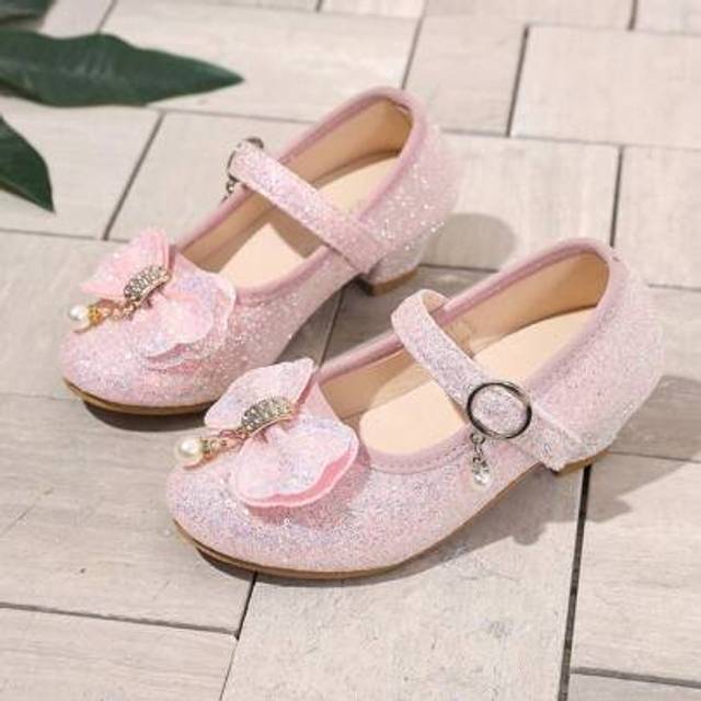 SHEIN 1 Pair Mary Sue Princess-Style Bow Accent Mini Heels