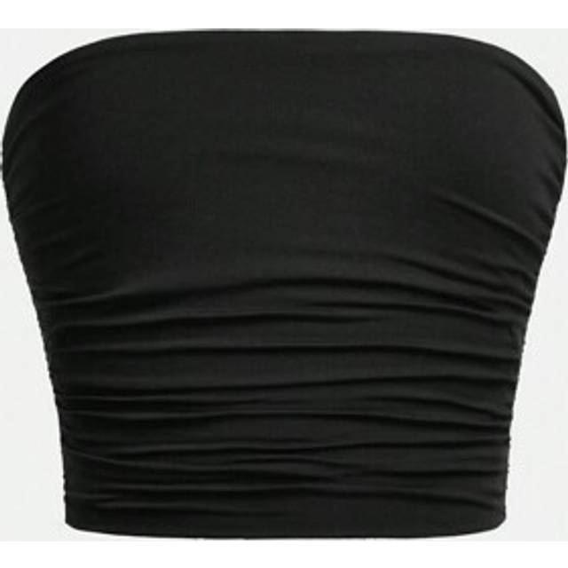 SHEIN Tween Girls Minimalist Comfortable Ruched Elastic Form-Fitting Casual Bandeau