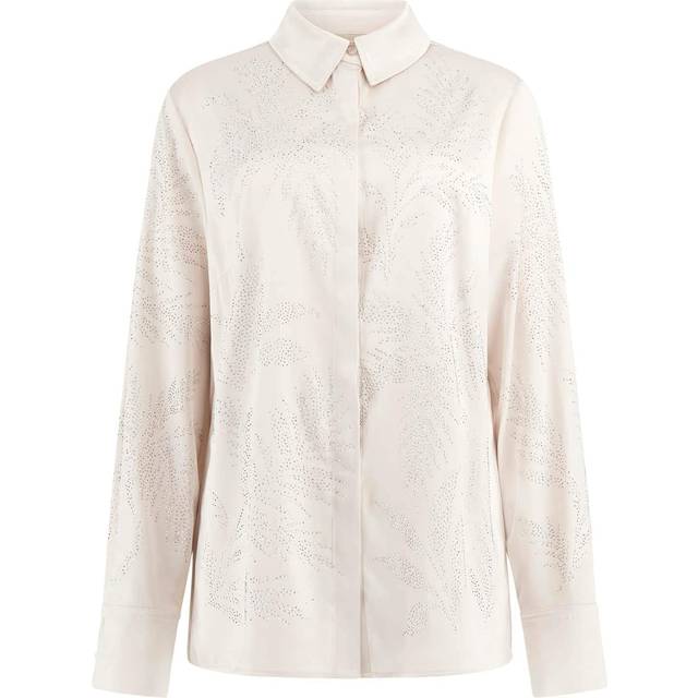 Guess Slim-Fit Satin Shirt - White - XXL