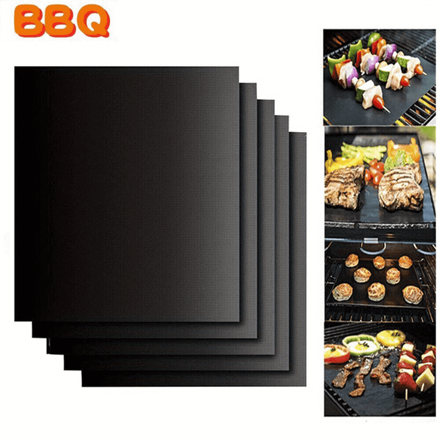 TEMU 3pcs Bbq Grill Mat Oven Liners Teflon Cooking Baking Sheet Pad