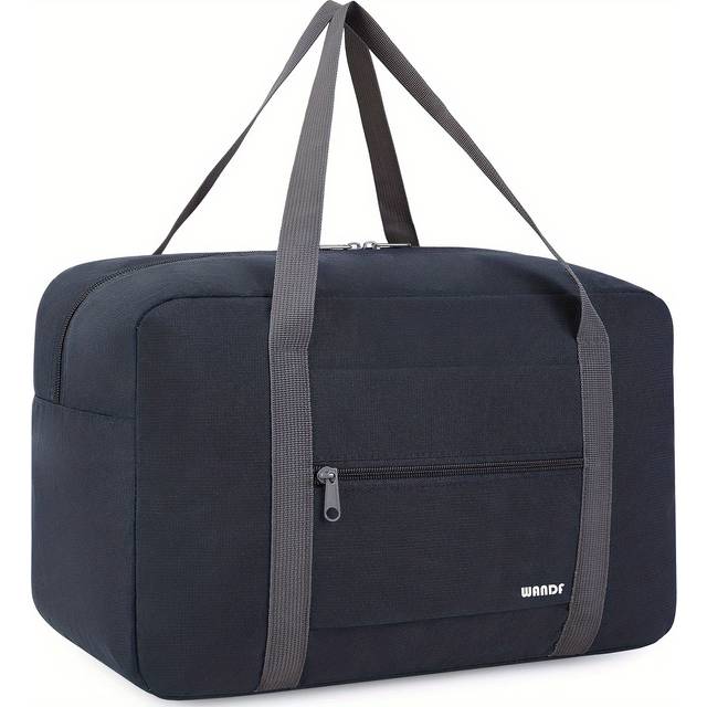 TEMU Airtrao Lightweight Travel Duffel Bag - Stylish 20l Cabin Bag With Multiple Compartments, Durable Polyester, Gym, Beach, Or Travel, Airline Approved, Beige & Pink Options, Travel Bag