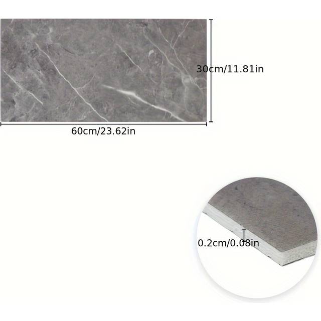 TEMU 10x Self Adhesive Marble Tile Effect Sticker Kitchen Bathroom Home Wall Stickers