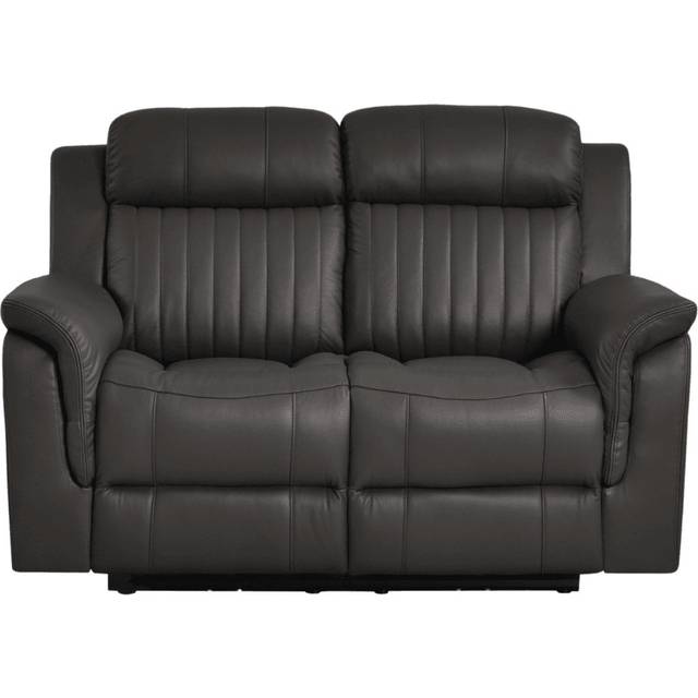 Cenaida Genuine Leather Cream Electric Power Recliner 2 Seater Sofa - Grey (100cm H X 152cm W X 95cm D)