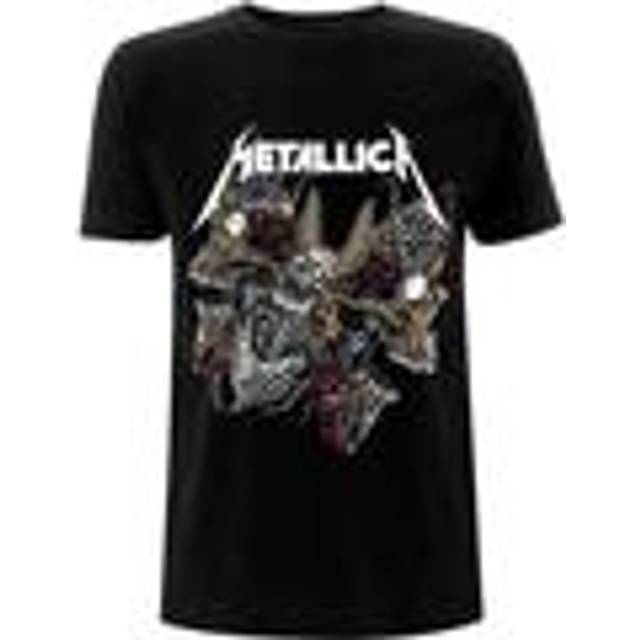(M, Black) Metallica Unisex Adult Skull Moth T-Shirt