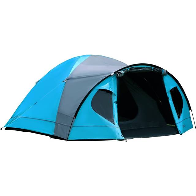 Portal 4 Man Blackout Tent with Porch Camping Tent for 3 to 4 Persons 4000mm Waterproof with Sewn-in Groundsheet Lightweight Dome Tent for Festival