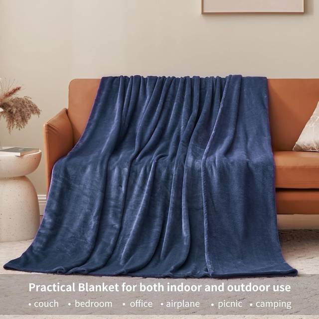 TEMU Fleece Blanket And Throws Sofa Throw Blanket - Cozy Blankets For Bed Warm Throws For Sofas And Couch Twin/double And King Uk Sizes