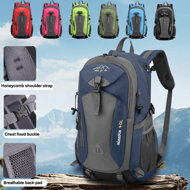 SHEIN Men&#39;s Large Capacity Waterproof Fashion Outdoor Hiking Bag Travel Bag Backpack Backpack With Multiple Pockets And Compartments Student Backpack With H