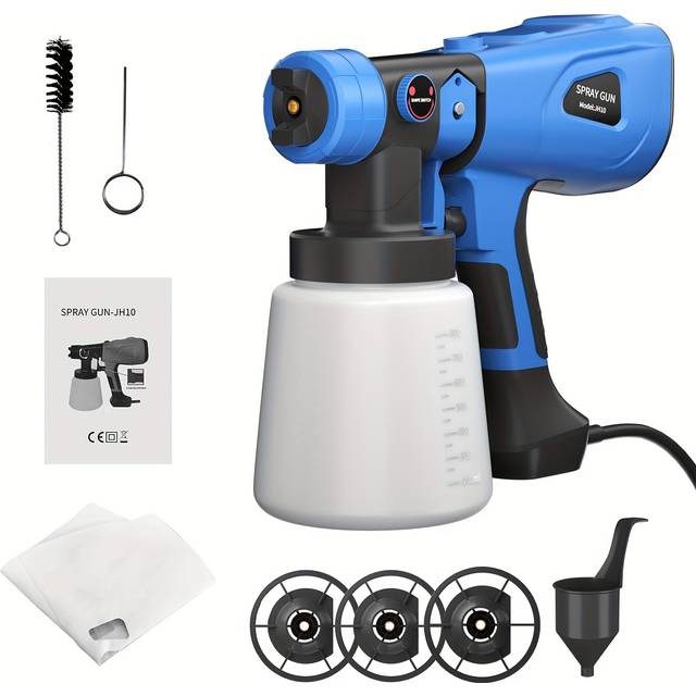 TEMU Electric Paint Sprayer, Fence Paint Sprayer, Paint Sprayers 3 Spray Patterns For Fencing And Decking, Spray Handheld Paint Sprayers For Home Diy Painting Cabinet Garden, With Detachable