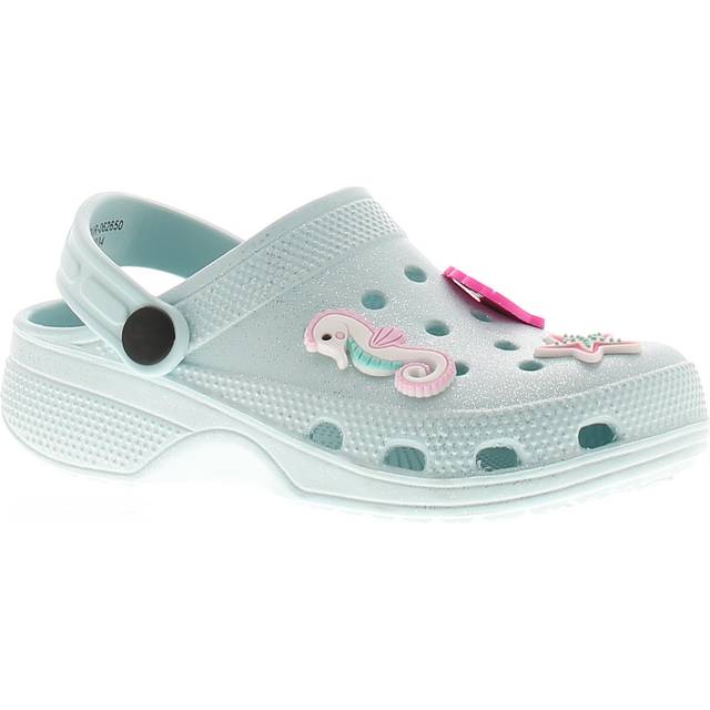 Princess stardust girls sandals clogs shell blue uk size