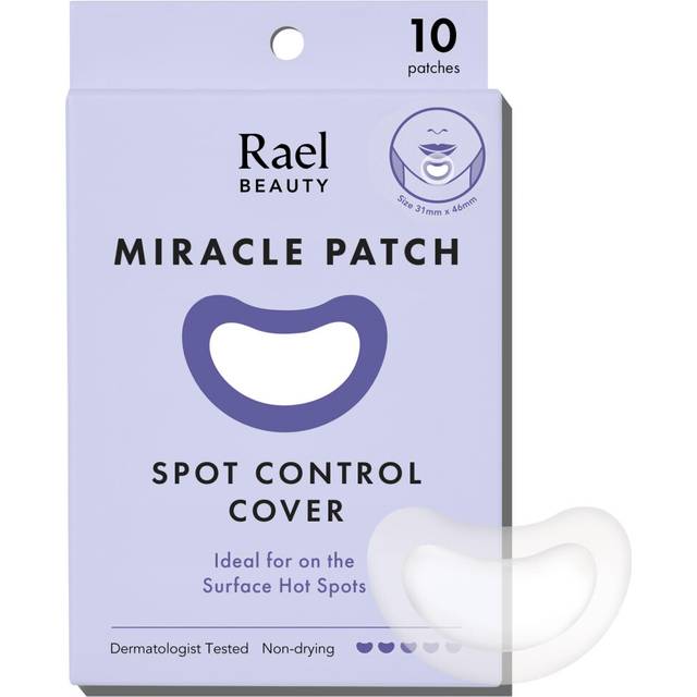 Rael Pimple Patches, Miracle Large Spot Control Cover - Large Size for Chin Cheek Nose, Korean Skincare, Hydrocolloid Acne Spot Treatment Patch, Vegan