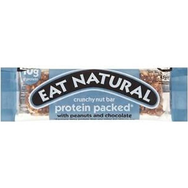 Eat Natural Crunchy Nut Bar Protein Packed with Peanuts and Chocolate 45g x 12