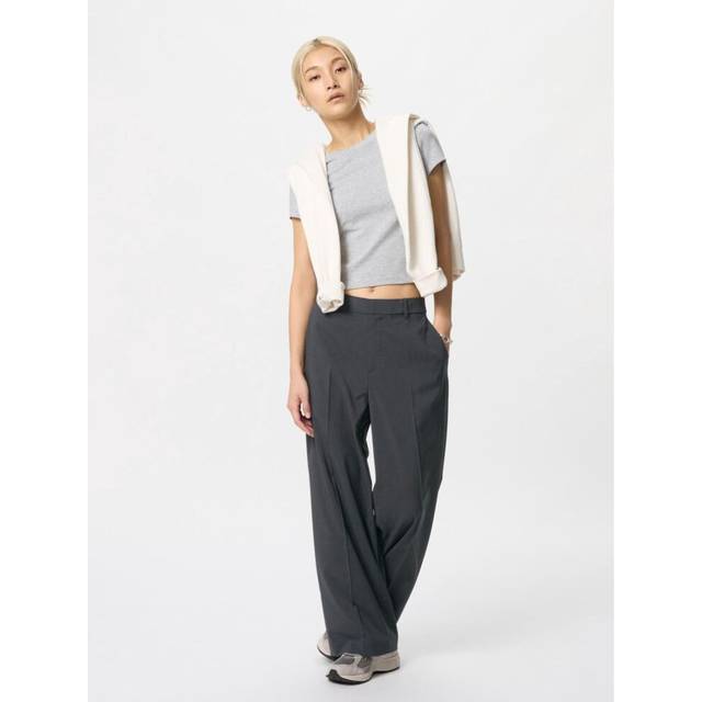(08 DARK GRAY/S) Uniqlo Japan Impressive Wide Pants