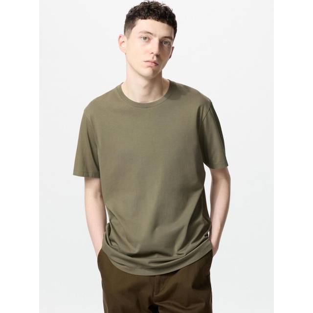 (56 OLIVE/XS) Uniqlo Japan Supima CoTTon Crew Neck T shirT  shorT Sleeve