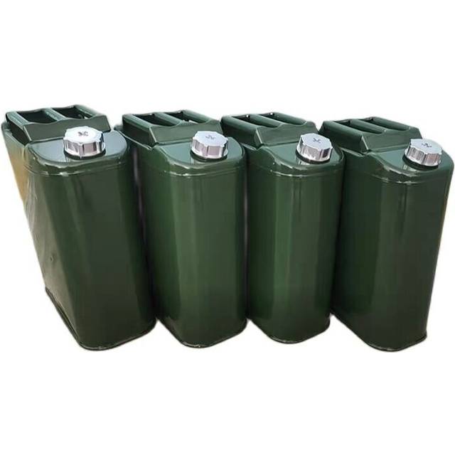 30L Metal Jerry Tank Stainless Steel Fuel Cans Petrol Cans Car Canister Holder With 3 Handles Aluminum Alloy Spout Storage Tank