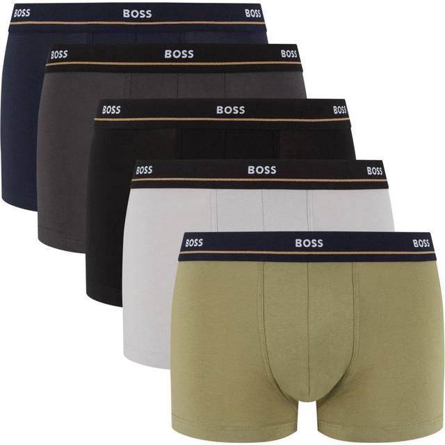 BOSS 5 Pack Essential Waistband Trunks - Assorted, Assorted, Size M, Men