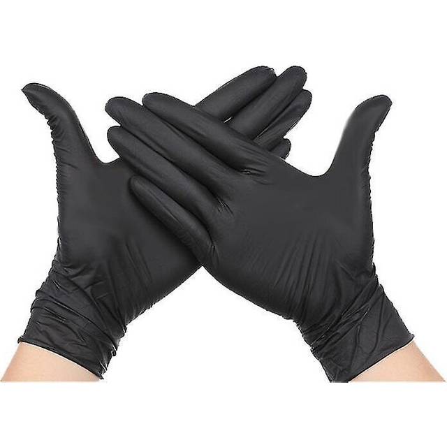 Vinyl Disposable Gloves, Latex Free, Powder Free, Black