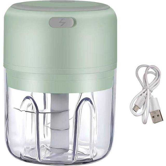 Electric Mini Garlic Chopper 250ml Cordless Multi Functional Kitchen Vegetable Onion Mincer L(for 6.5-9kg) white