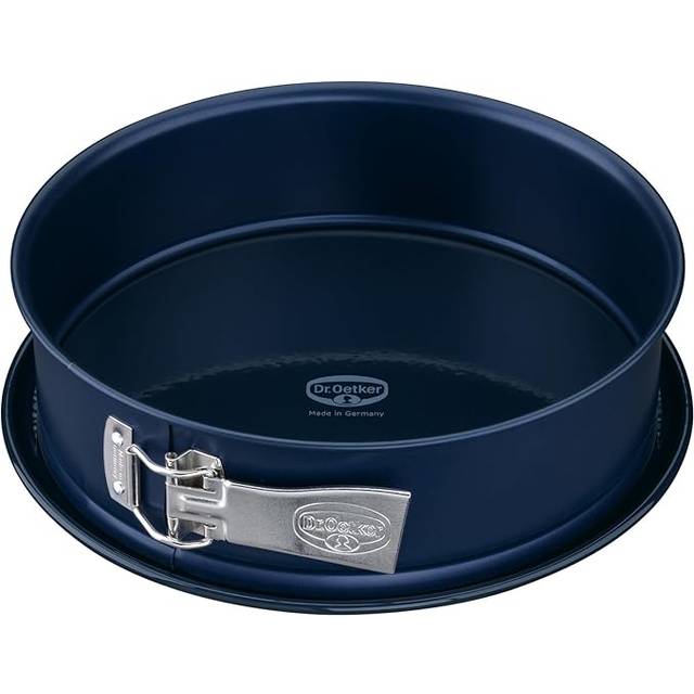 Dr. Oetker Springform Cake Tin 26cm Diameter, Round Cake Mold, Baking Pan, Cut & Scratch Resistant Flat Removable Base, Non-Stick Enamel Coating,