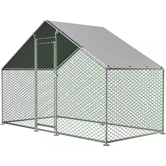 (3X1.5x2M) FoxHunter Chicken Run Cage Walk In Coop Poultry Hen Rabbit Kennel Hutch Metal