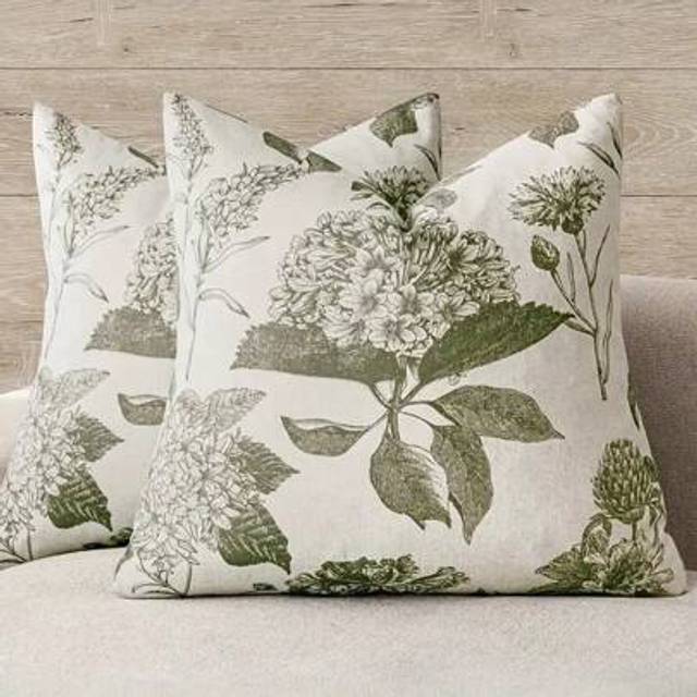 SHEIN 1/2/4pcs Linen Floral Throw Pillow Covers Vintage Feature Print Decorative Cushion Set Farmhouse Bohemian Home Decor Sofa Chair Bedroom Living Room Ve