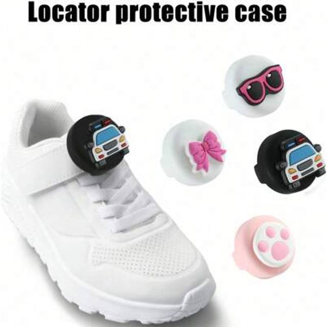 SHEIN 1pc Cartoon Protective Case Compatible With Apple AirTag Anti-Loss Locator, Suit For Pet, Shoelace And AirTag