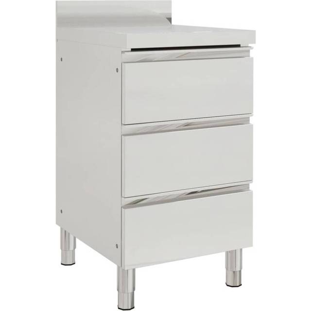 vidaXL Commercial Kitchen Cabinet with 3 Drawers Stainless Steel