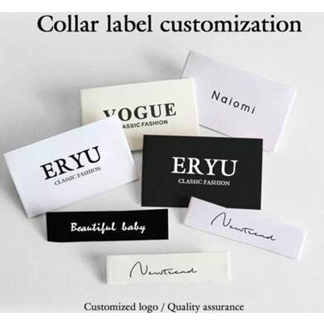 SHEIN Custom Clothing Woven Label, Personalized Logo Clothing Label, 50pcs/100pcs Per Set ,Seal,Multi-Functional,Ornamental Exquisite,Stylish,Modern,Contrac