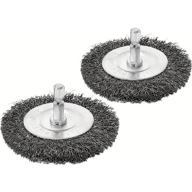 TEMU 2pcs Wire Brushes With Handles - Metal Grinding & Finishing Power Tool Accessories