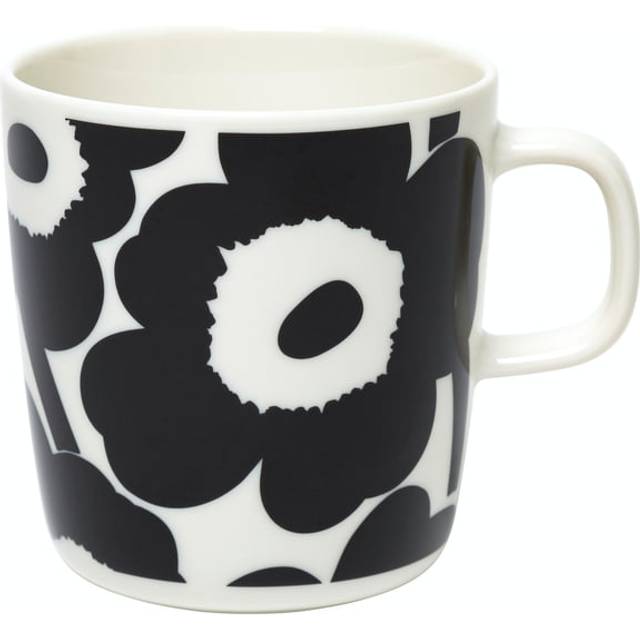 Marimekko Unikko mugg 40 cl Vit-svart