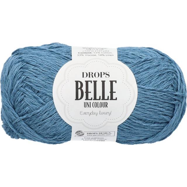 Drops Belle Garn Unicolor 13 Mörk Jeansblå