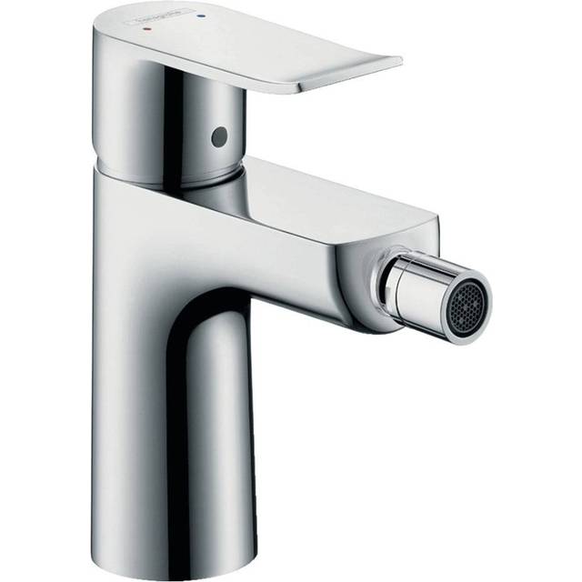 Hansgrohe Metris Chrome Single Lever Bidet Mixer Tap With Pop-Up Waste