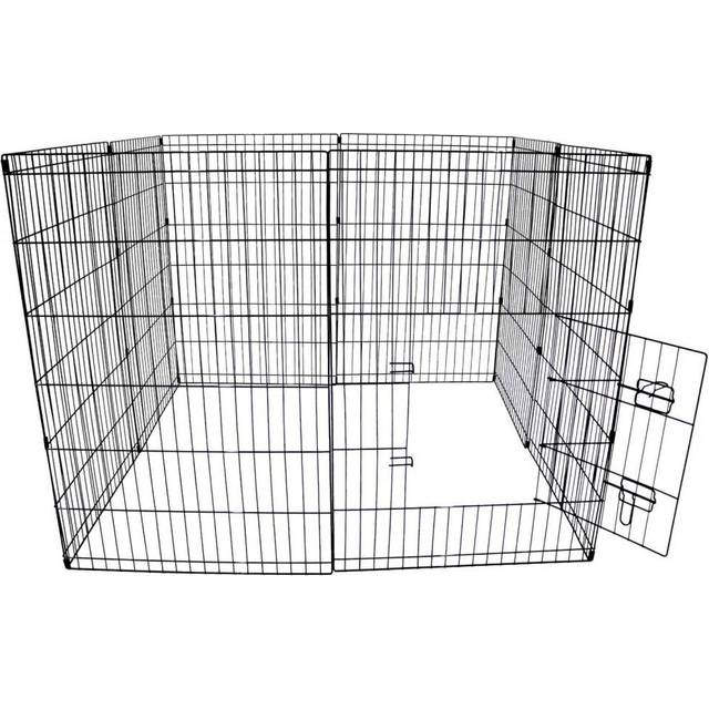 Oypla 91cm Large Folding Pet Dog Rabbit Run Play Pen Cage Enclosure Fence