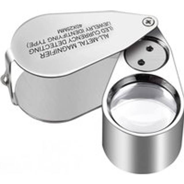 Aiperq - 40X Foldable Jewelers Loupe Magnifying Glass with led Light for Jewelry Examination (led Currency Recognition/Jewelers Magnifying Glass